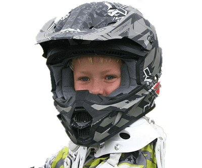 casco moto niño infantil
